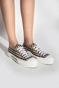 Burberry beżowy Buty sportowe z logo