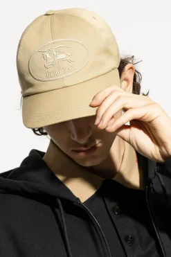 Burberry beżowy Czapka z daszkiem z logo
