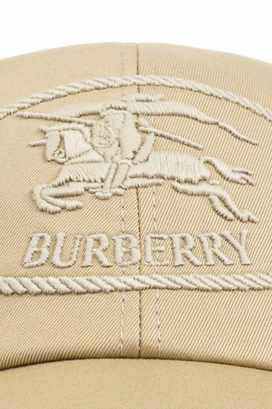 Burberry beżowy Czapka z daszkiem z logo