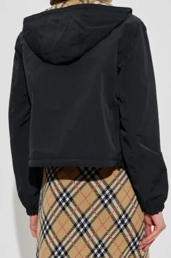 Burberry beżowy Dwustronna kurtka z kapturem