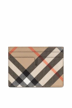 Burberry beżowy Etui na karty w kratę