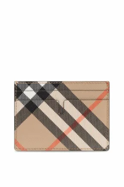 Burberry beżowy Etui na karty w kratę