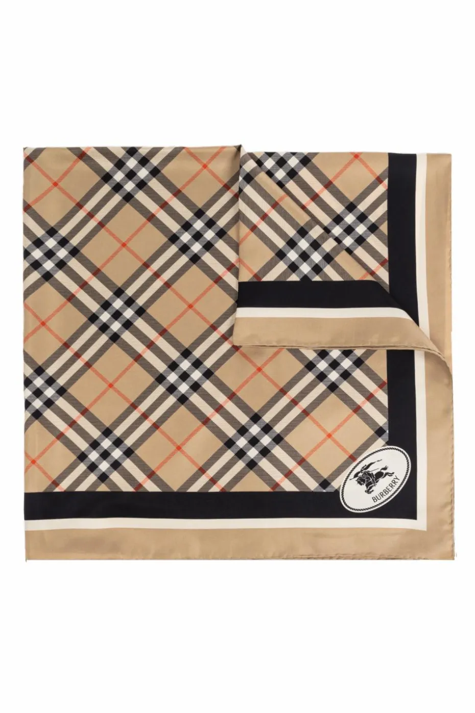 Burberry beżowy Jedwabna chusta