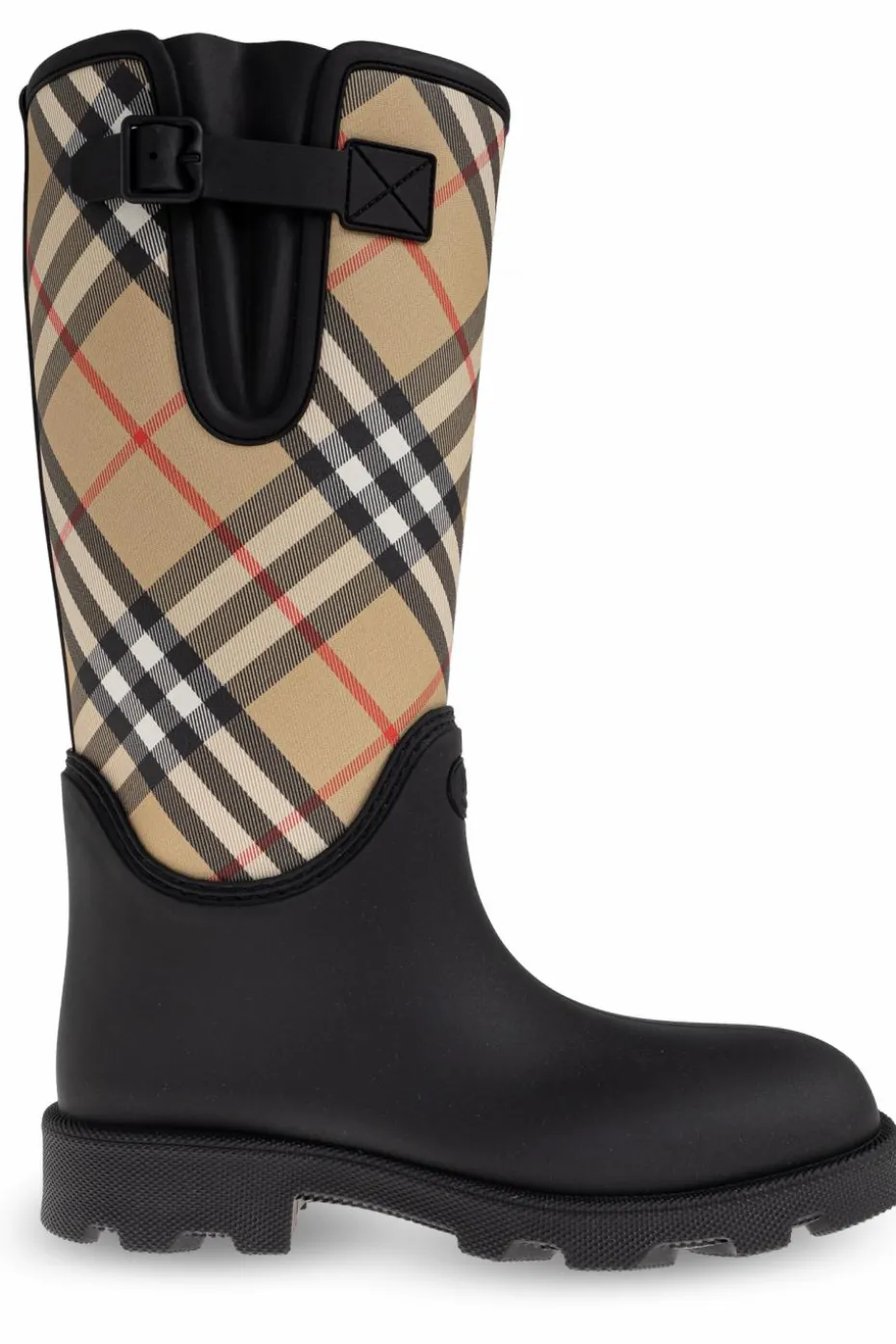 Burberry beżowy Kalosze ze wzorem w kratę