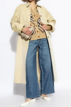 Burberry beżowy Kardigan ze wzorem w kratę