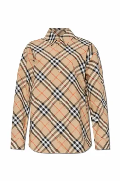 Burberry beżowy Koszula w kratę