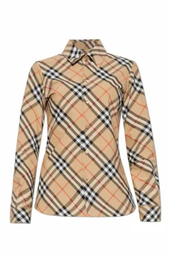 Burberry beżowy Koszula w kratę