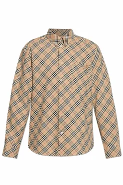 Burberry beżowy Koszula w kratę
