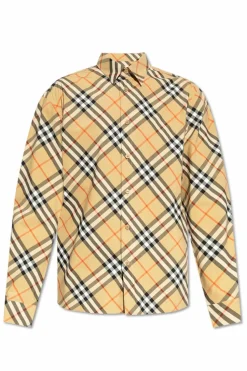 Burberry beżowy Koszula w kratę