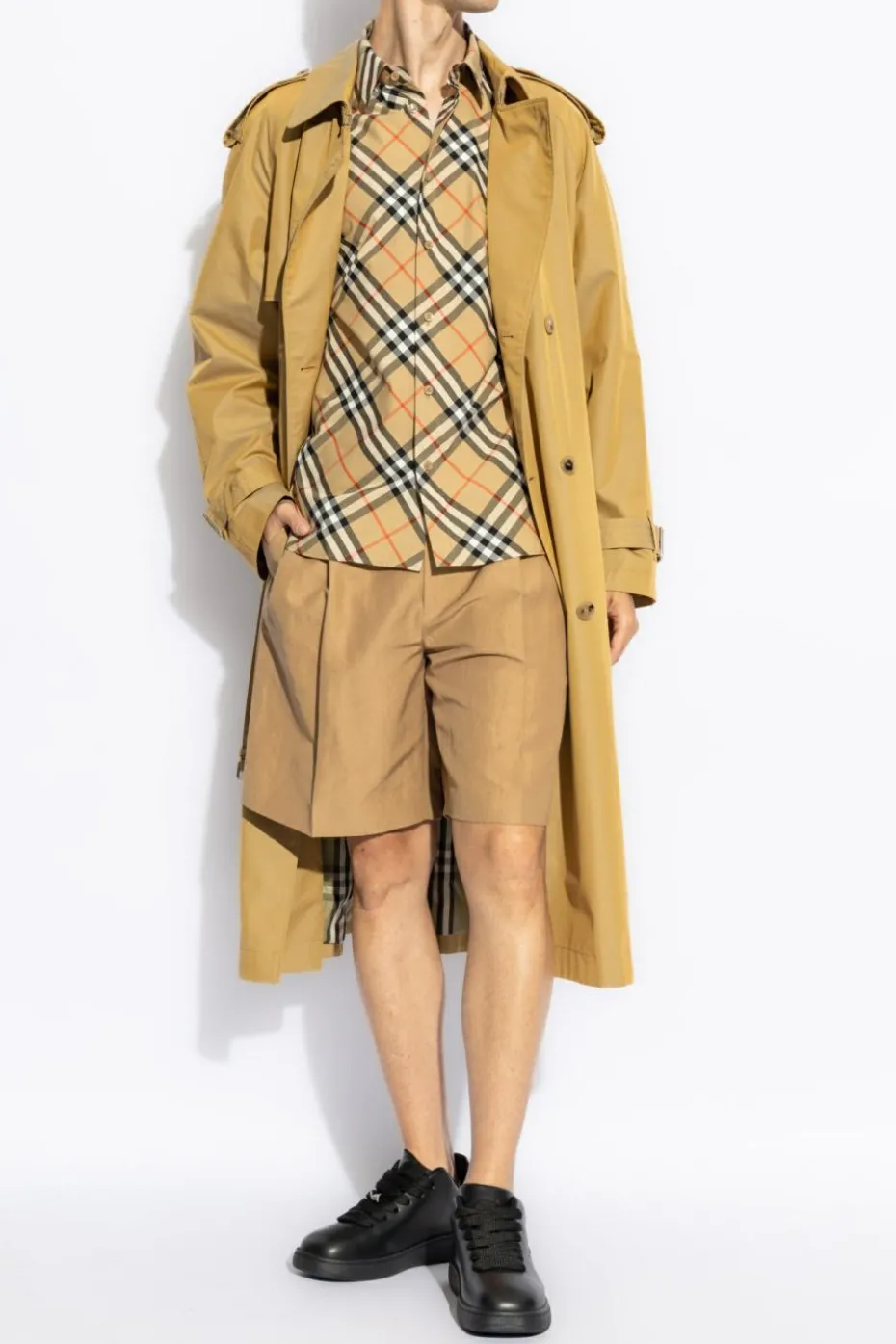 Burberry beżowy Koszula w kratę
