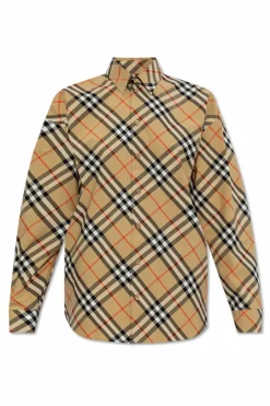 Burberry beżowy Koszula w kratę