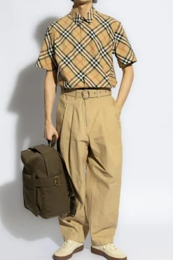Burberry beżowy Koszula ze wzorem w kratę