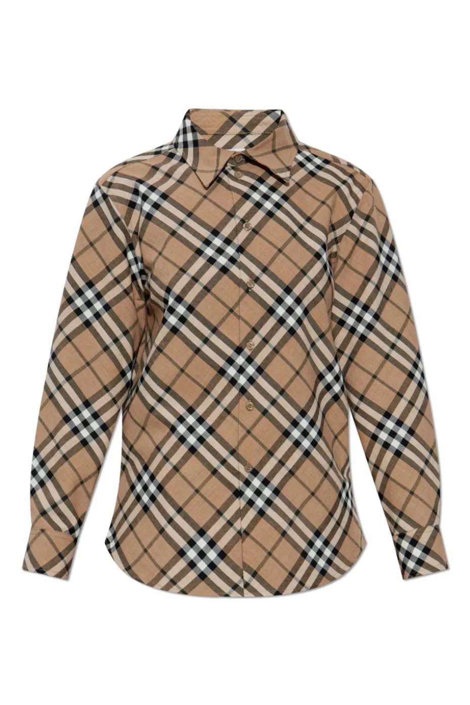 Burberry beżowy Koszula ze wzorem w kratę
