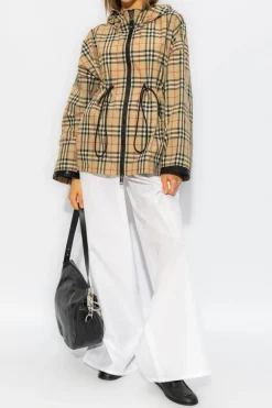 Burberry beżowy Kurtka z kapturem ‘Bacton’