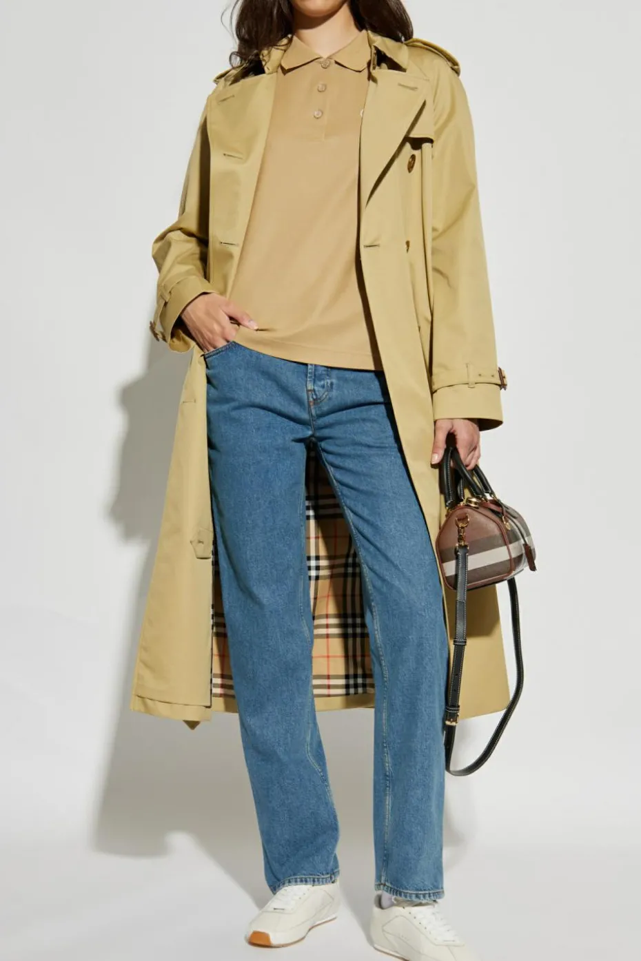 Burberry beżowy Polo z logo