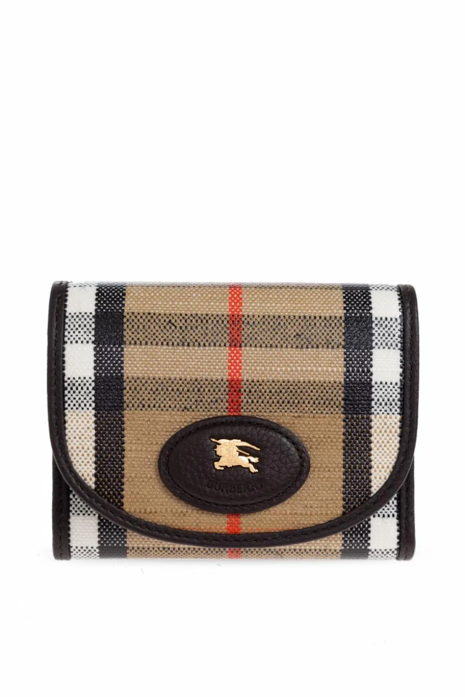 Burberry beżowy Portfel z logo