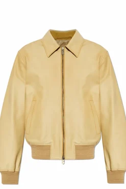 Burberry beżowy Skórzana kurtka
