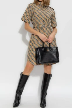 Burberry beżowy Sukienka w kratę
