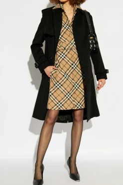 Burberry beżowy Sukienka z wzorem w kratę