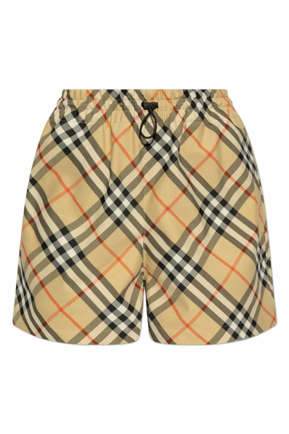Burberry beżowy Szorty z wzorem w kratę