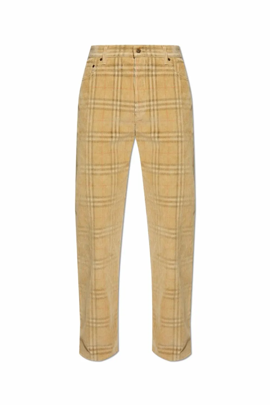 Burberry beżowy Sztruksowe spodnie `Fred`