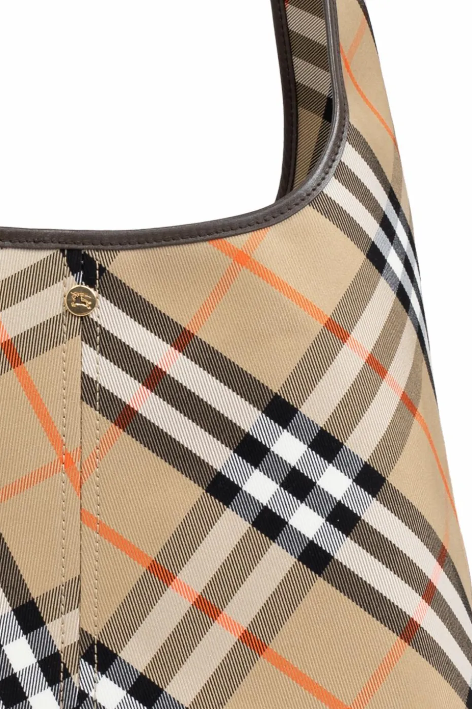 Burberry beżowy Torba na ramię z wzorem w kratę