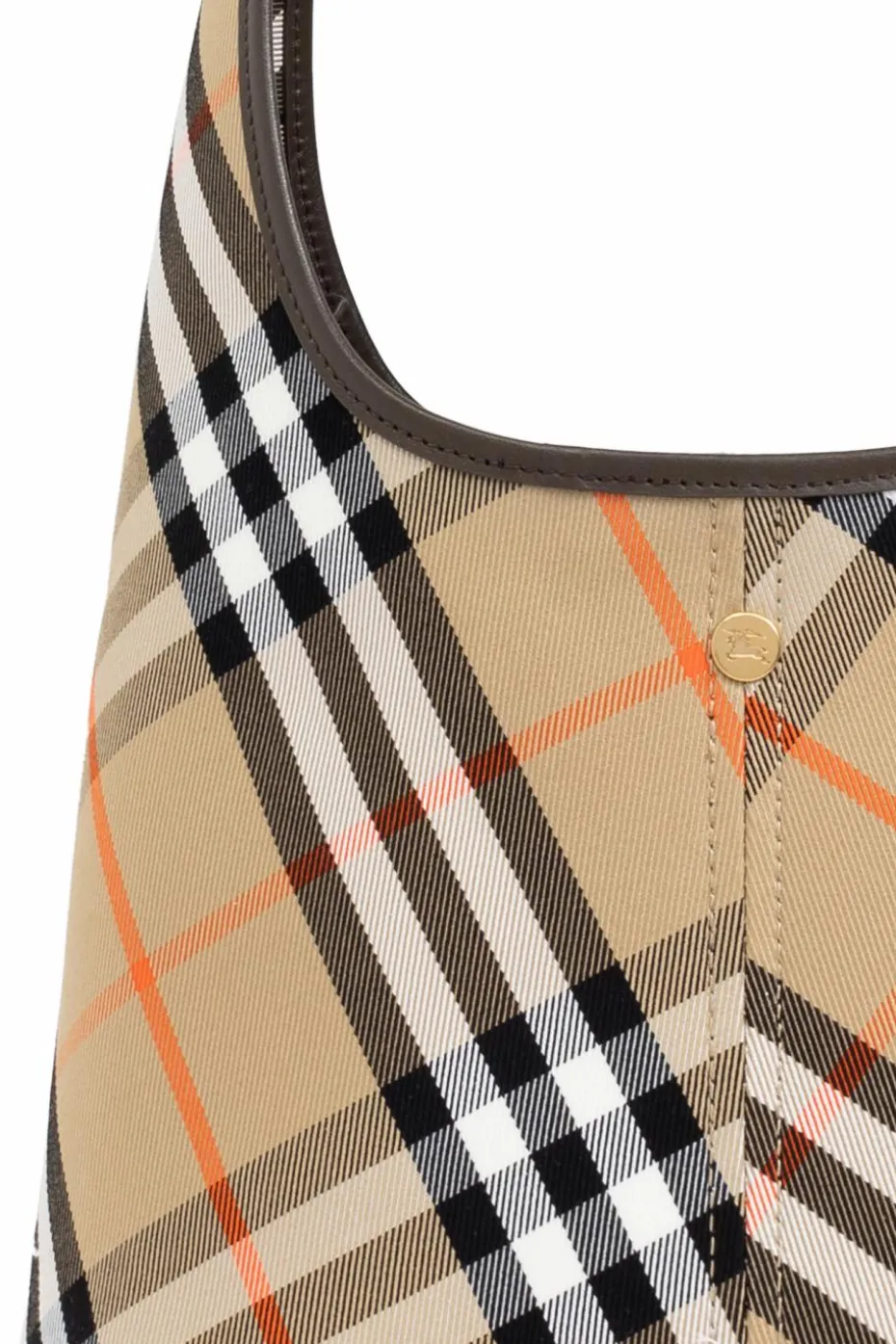 Burberry beżowy Torba na ramię z wzorem w kratę