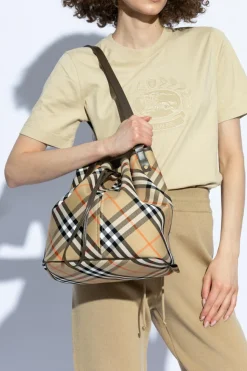Burberry beżowy Torba na ramię typu ‘bucket’