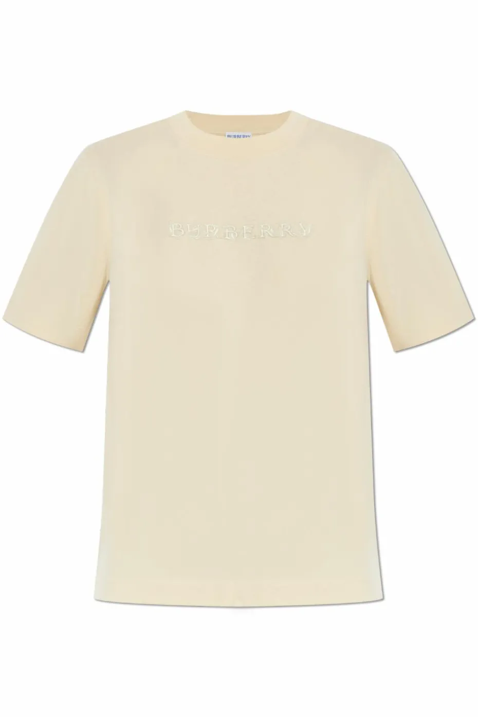 Burberry beżowy T-shirt z logo