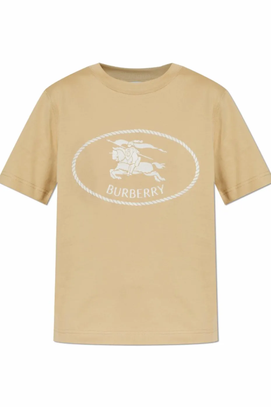 Burberry beżowy T-shirt z logo