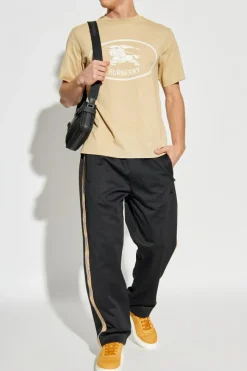 Burberry beżowy T-shirt z nadrukiem