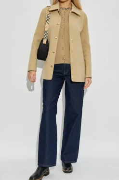 Burberry beżowy Wełniana kurtka `Lancashire`