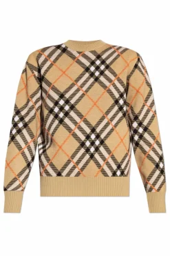 Burberry beżowy Wełniany sweter