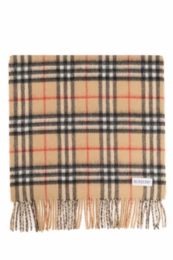 Burberry beżowy Wełniany szal
