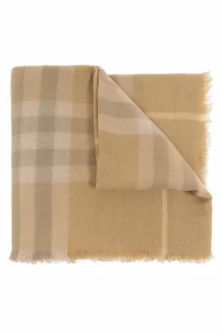 Burberry beżowy Wełniany szal