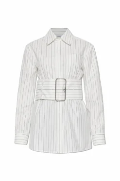 Burberry BIAŁY Koszula z szerokim pasem