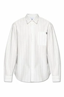 Burberry BIAŁY Koszula ze wzorem w prążki