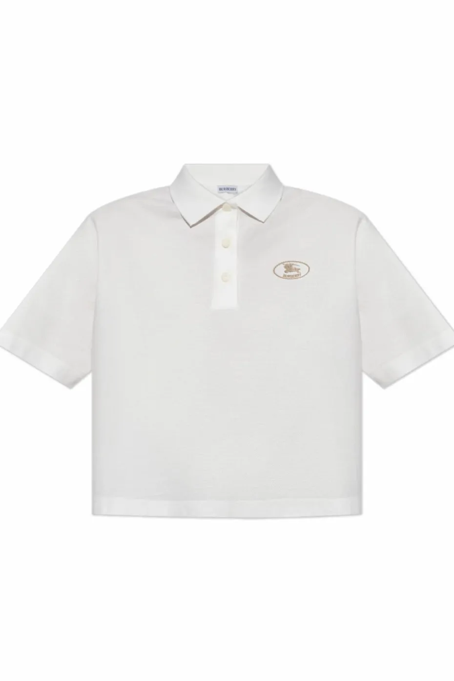 Burberry BIAŁY Polo z logo