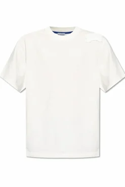 Burberry BIAŁY T-shirt z logo