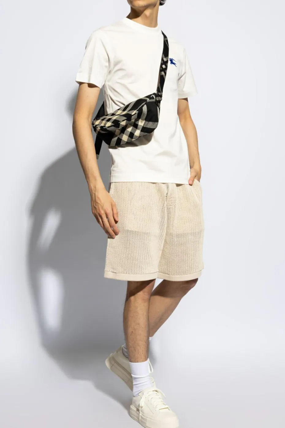 Burberry BIAŁY T-shirt z logo