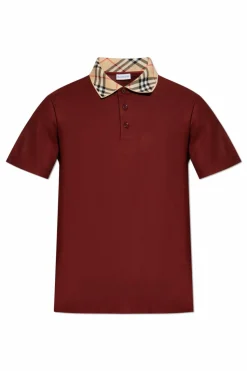 Burberry BORDO Bawełniane polo