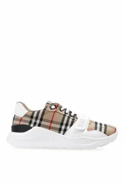 Burberry BRĄZOWY Buty sportowe ze wzorem kratę