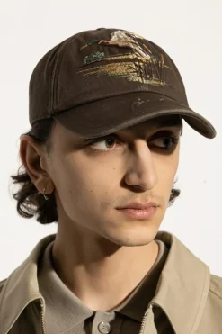 Burberry BRĄZOWY Czapka z daszkiem