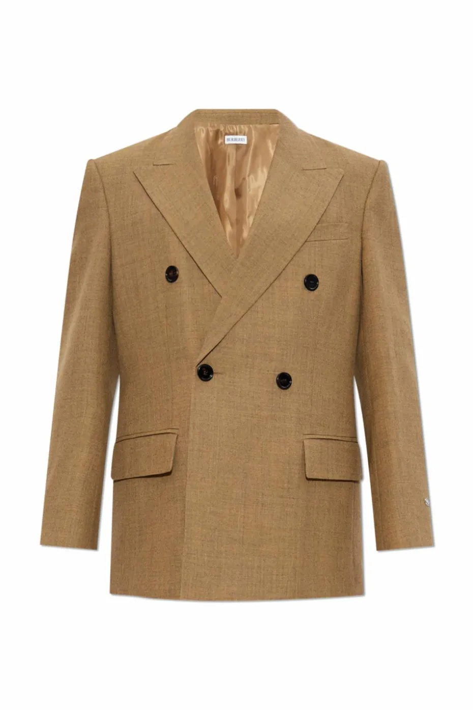 Burberry BRĄZOWY Dwurzędowa marynarka