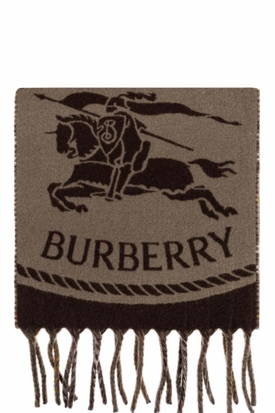 Burberry BRĄZOWY Kaszmirowy szal