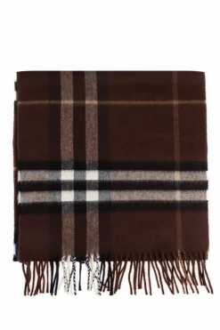Burberry BRĄZOWY Kaszmirowy szal