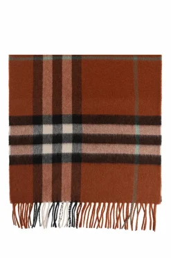 Burberry BRĄZOWY Kaszmirowy szal
