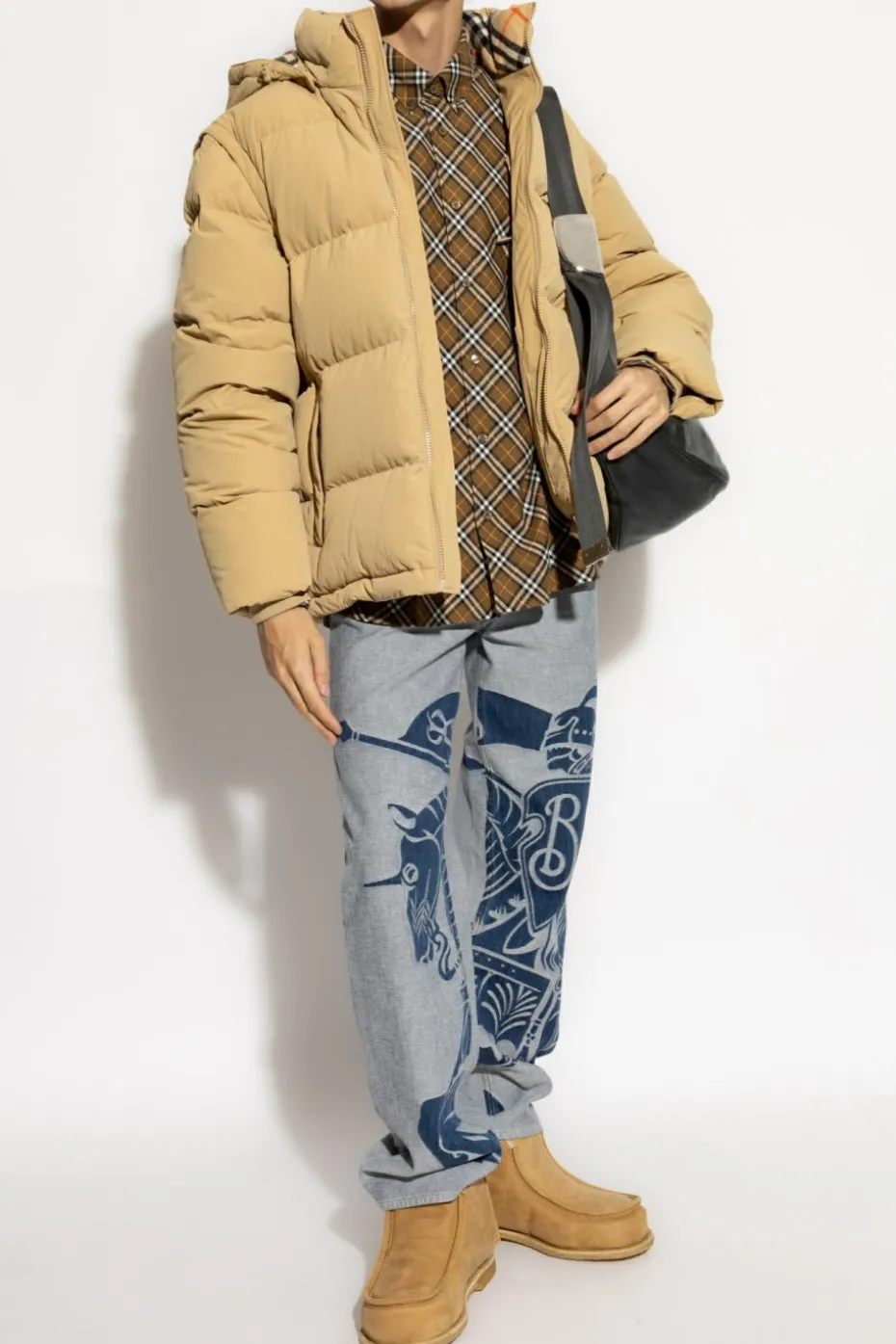 Burberry BRĄZOWY Koszula ze wzorem w kratę