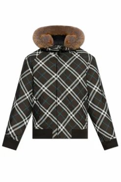 Burberry BRĄZOWY Kurtka ze wzorem w kratę