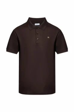 Burberry BRĄZOWY Polo z aplikacją w kształcie logo